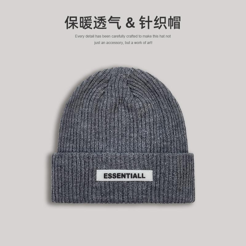 Celebrity-style Hat, Winter Men's Woolen Hat, Versatile Pullover Knitted Hat for Autumn and Winter, Warm Beanie for Women