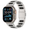 Magnetyczny Pasek ze Stopu z Paskiem ze Skóry Silikonowej dla Apple Watch Seria 12 11 10 SE1 2 3 /Ultra4 3 2 1 38/41/42/46/49 mm