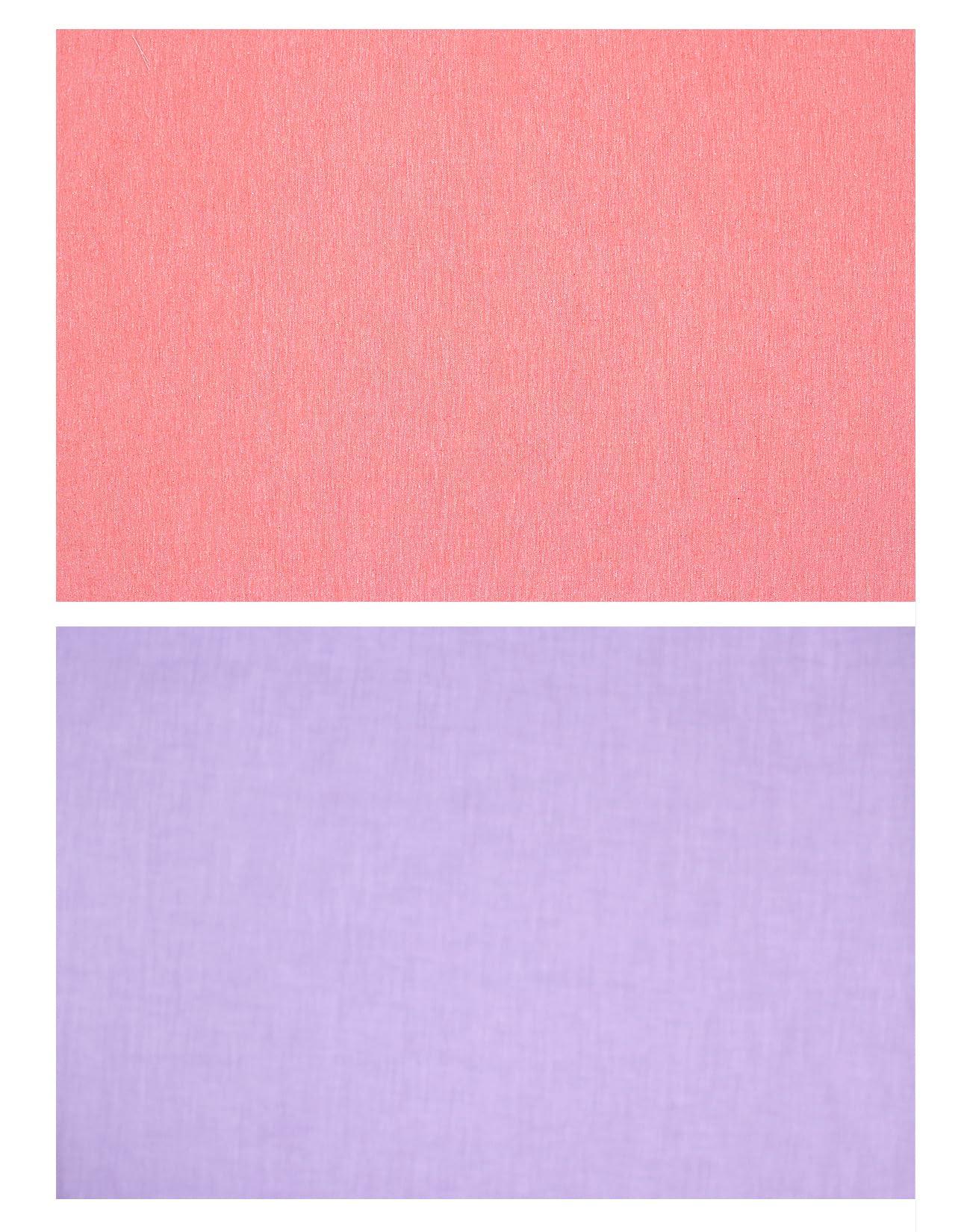 

Miwaki Fabric Placemat for Boys and Elementary School Simple Design with Name Solid Salmon Pink and Lavender Muji PK PU Large Children, Girls,