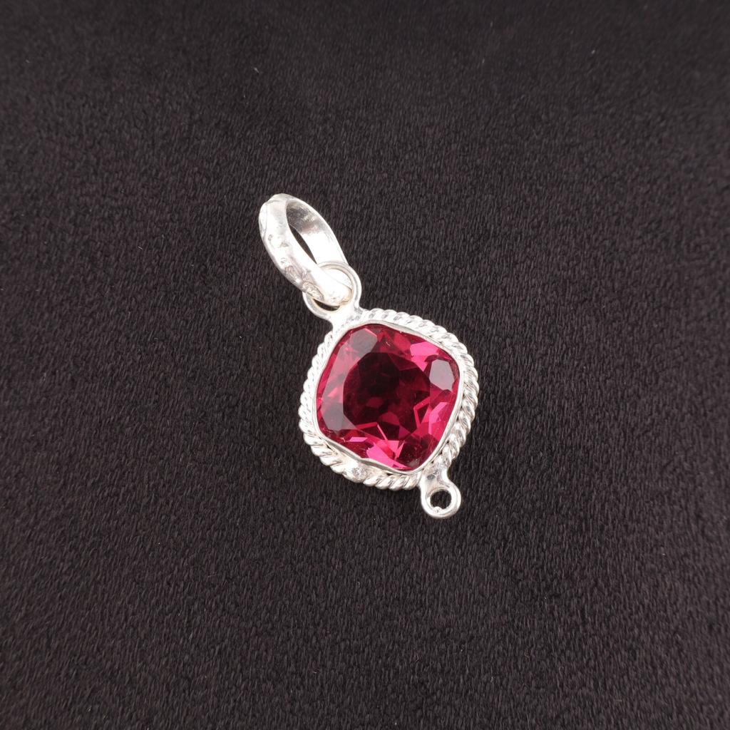 Sisters Day Sale Pink Tourmaline Stone 925 Sterling Silver Heart Chakra Pendant PP-11-11