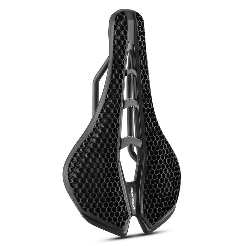

3D Bike Seat Breathable Comfortable MTB Saddle with Shock Absorption Honeycomb Structure чёрный