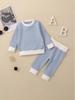 Unisex Multi-color Striped Long-Sleeve T-shirt and Pants Set for Baby/Toddler YT2407