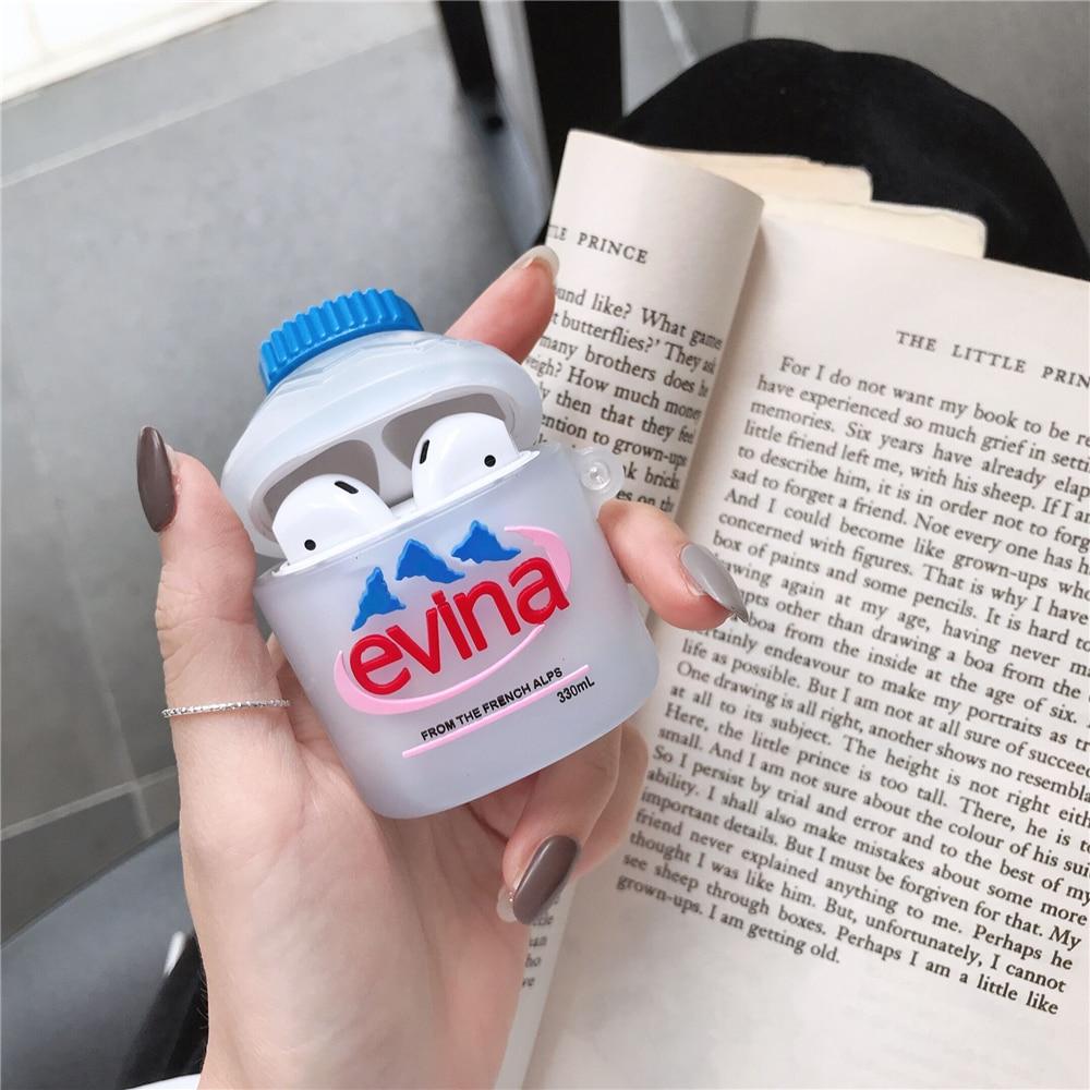 Francia naturale Evian acqua minerale Wireless Bluetooth Auricolare  Custodia per Airpods pro 3 2 1 Bottiglia 3D carina Cuffie in silicone Cover  acquista in modo economico — spedizione gratuita, recensioni reali con foto  — Joom