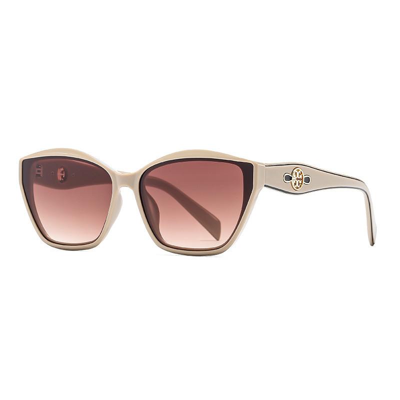 

Vintage Cat Eye Sunglasses Women No Frame Stylish For Beach Travel And Parties Khaki
