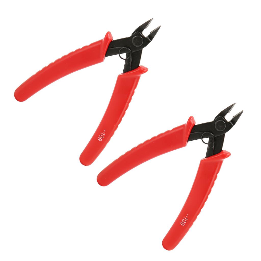 2Pcs Micro Wire Cutter Sturdy Steel Silicone Handle Easy Operation Mini Flush Cutter for Electronics Repair Cutting