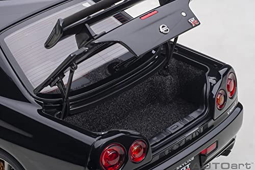 AUTOart 1/18 Scale Nissan Skyline GT-R (R34) V-Spec II Black Pearl Finished Model 77407