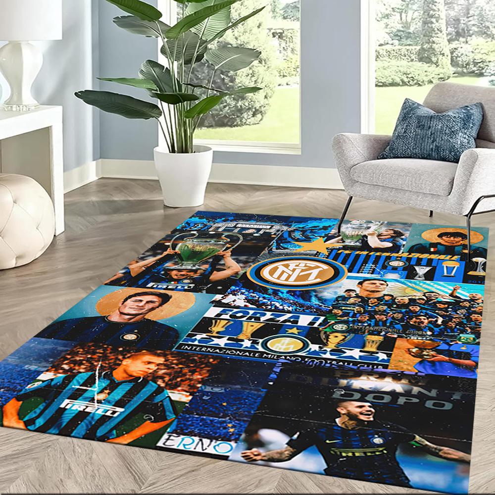 Inter Milan Area Rug Design For Foyer Outdoor Game Room Study Room Antislip Rug Anime Office Decor Birthdaychristmas Gift