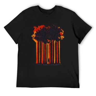Witch Forest, Red T-Shirt Boys Animal Print Vintage Anime Shirt Cute Tops Mens Tall T Shirts