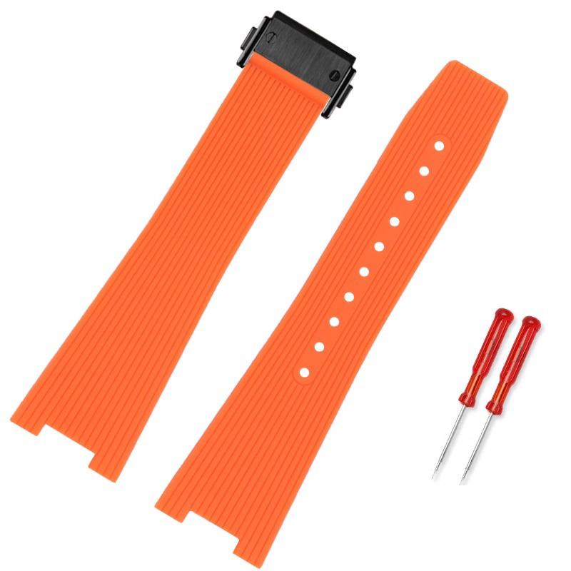 Classic High Qualiy Rubber Watchband For Bell & Ross INSTRUMENTS Watch Band BRX5R BR05 Sports Bracelet BR Notched 12mm Silicone Strap