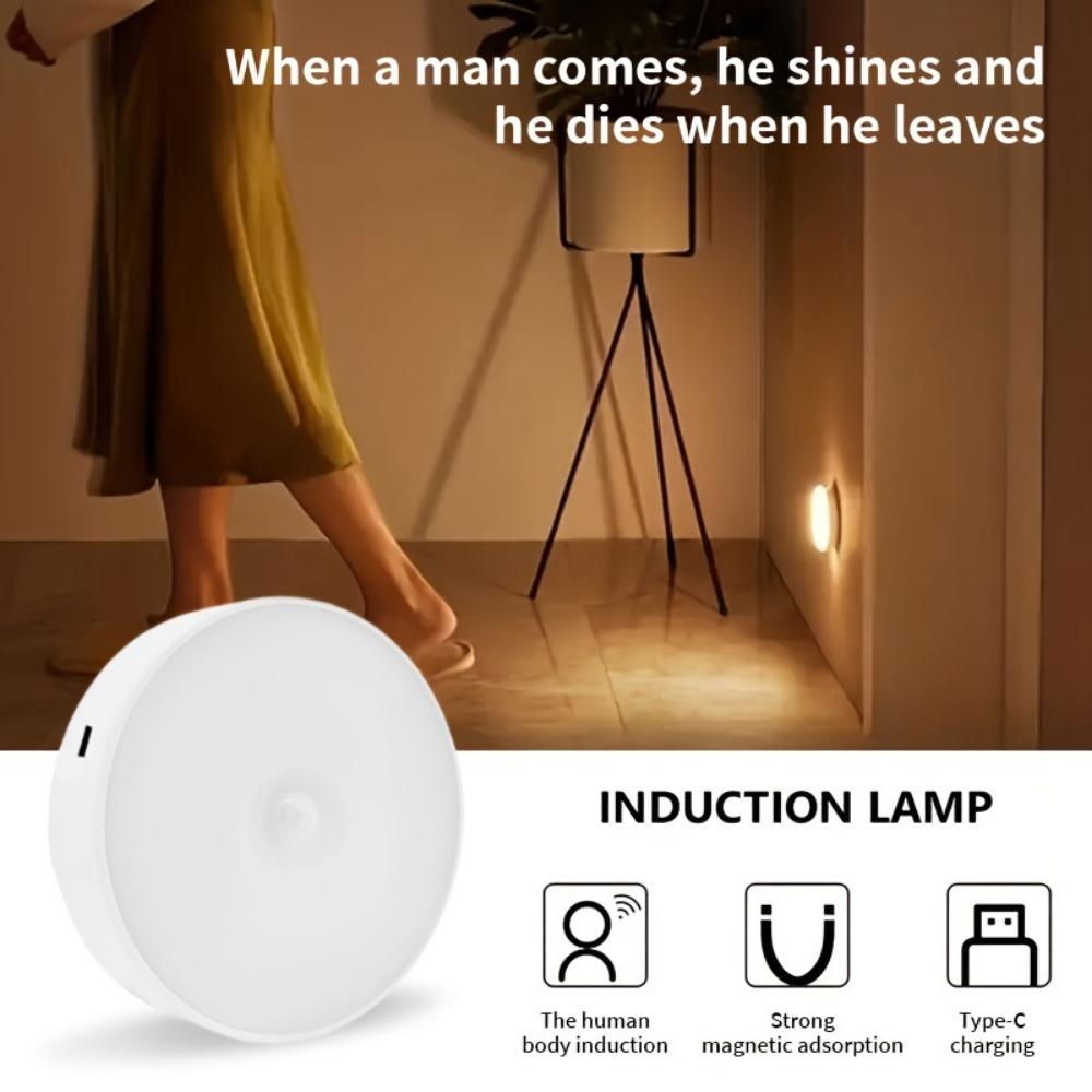 Xiaomi 3pcs Motion Sensor Night Lights in Warm White/Cold White - Adjustable Brightness, Automatic On/Off, Ideal for Bedside, Stairs, U