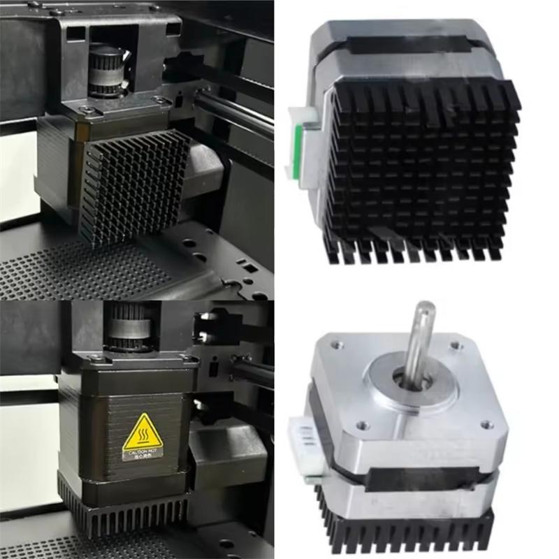 3D Printer Part Aluminum Heatsink For Nema17 42 Stepper Motor Ender3 Cooling Heat Sink Radiator 40x40x11mm With Adhesive Backing