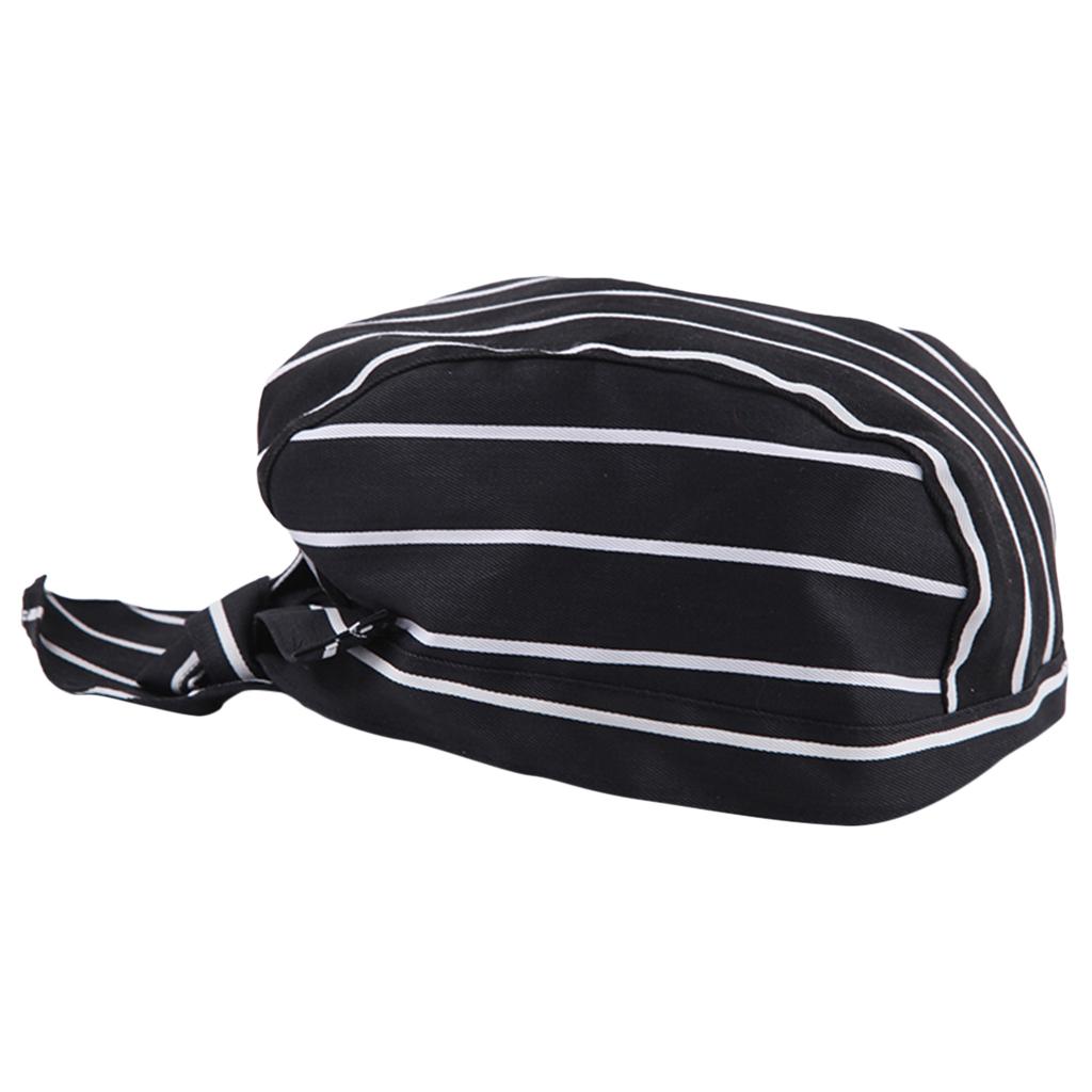 3 Pcs Unisex Kitchen Catering chef Skull Cap / Tie Back Hat Pirate Headwrap for Restaurant, Coffee