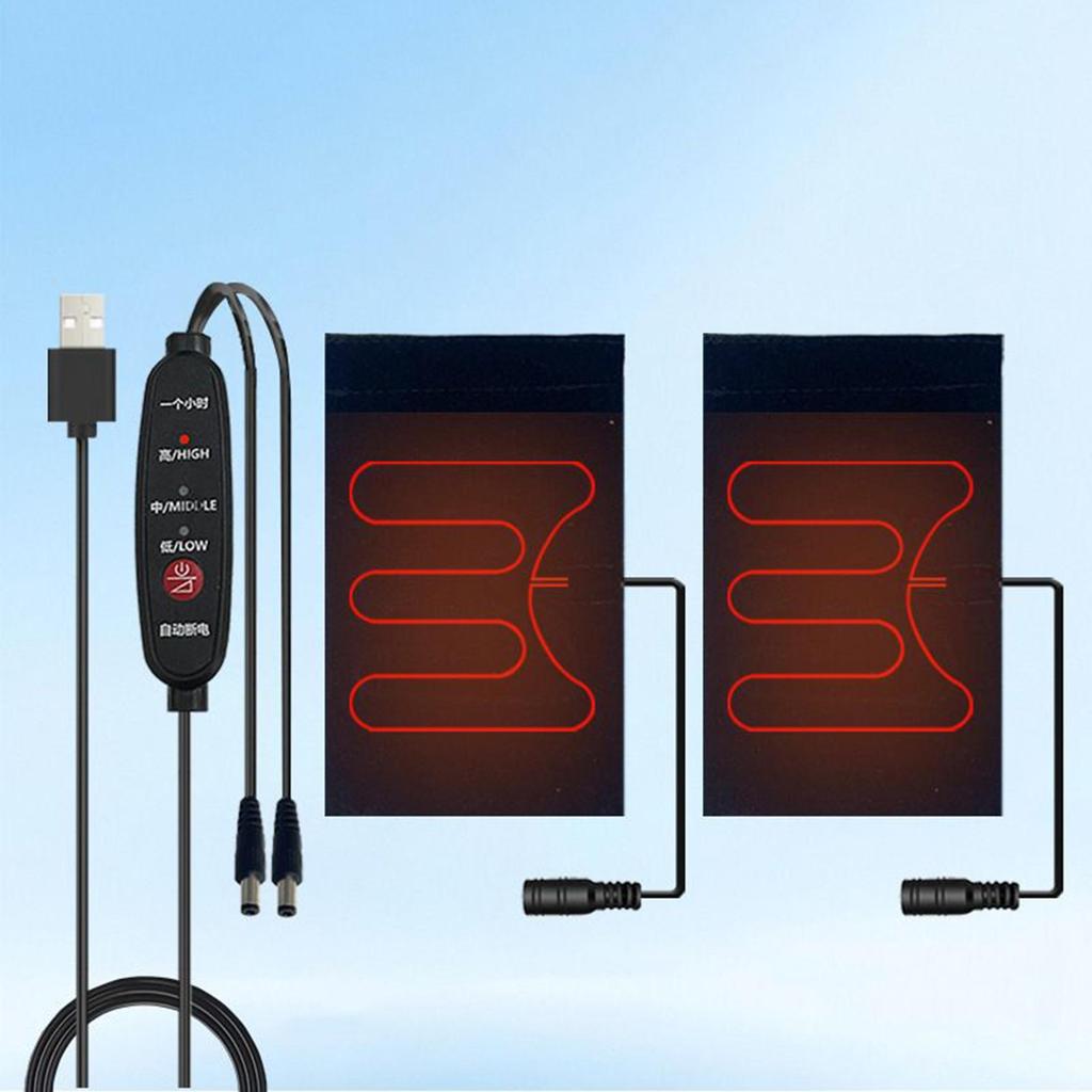 Beheizter Lenkergriff 5V Beheizte Motorrad-Lenkergriffe 3 Heizstufen Warmer Handschutz Winter-Fahrerausrüstung Für ATVs