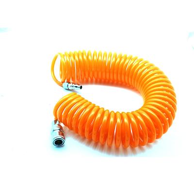 9m Super-flexible Polyurethane Recoil Air Hose Re Coil Spring Ends Pneumatic Compressor Tools