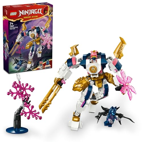 

LEGO Ninjago Sora s Elemental Power Mech Suit, Toy, Birthday Gift, Building Blocks, Boys and Girls, Ages 7, 8, and 9, Elementary School Students, Batt