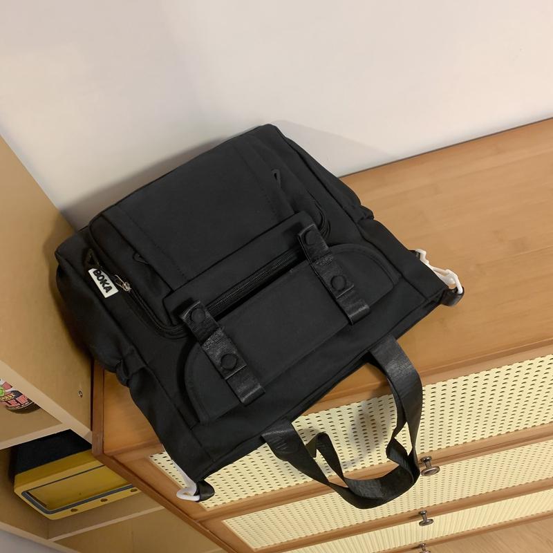 Large Capacity Shoulder Bag Student Class Book Handbag for Women