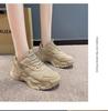 Hong Kong Style Dad Shoes Women Ins Tide Street Internet Celebrity 2025 Summer New Versatile Little White Thick Sole Wear-resistant Leisure Sports