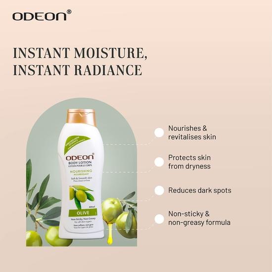 ODEON Lait Corps Olive 400ml I Nourrissant
