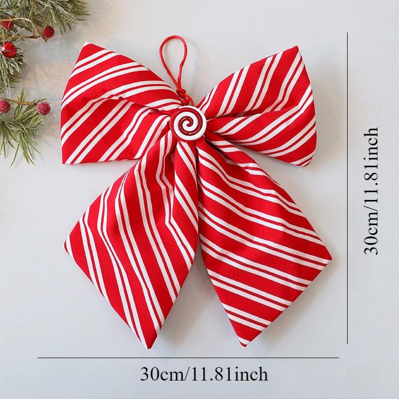 Christmas Decorative Knots 25x25cm Red Velvet Ribbon Bows Large Size Plush Bow Flower Craft Christmas Tree Ornaments Deco Noel