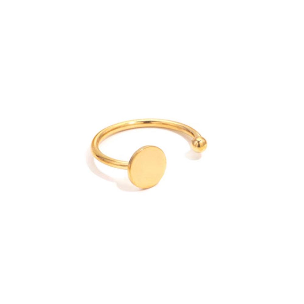 Personalized Stainless Steel Japanese-Korean Minimalist Ring – Perfect for Index or Pinky Finger.