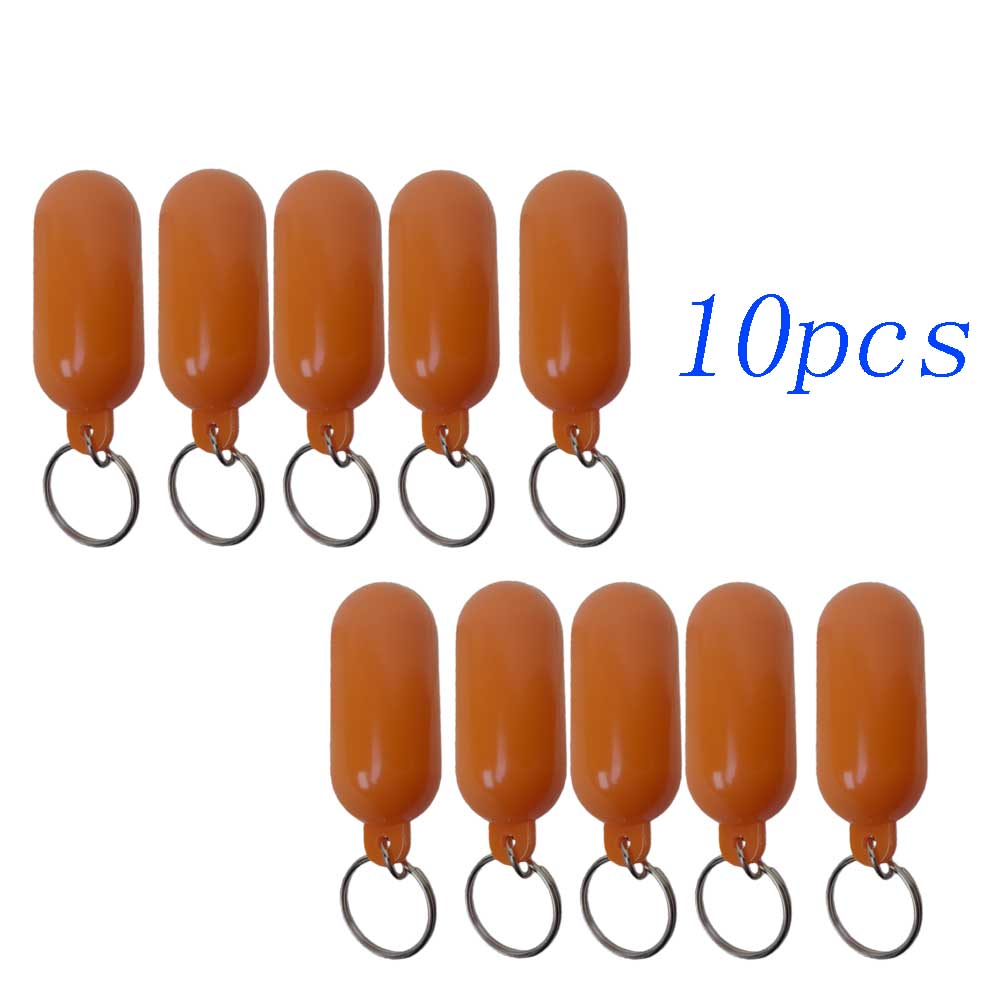 5/10pcs Floating Keychain for Beach Swimming Fishing Kayaking Bright Color Key Buoy Marine Sailing Boat Fender Buoyant Key Ring 3