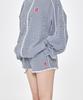 Yegeu Check Shorts Navy