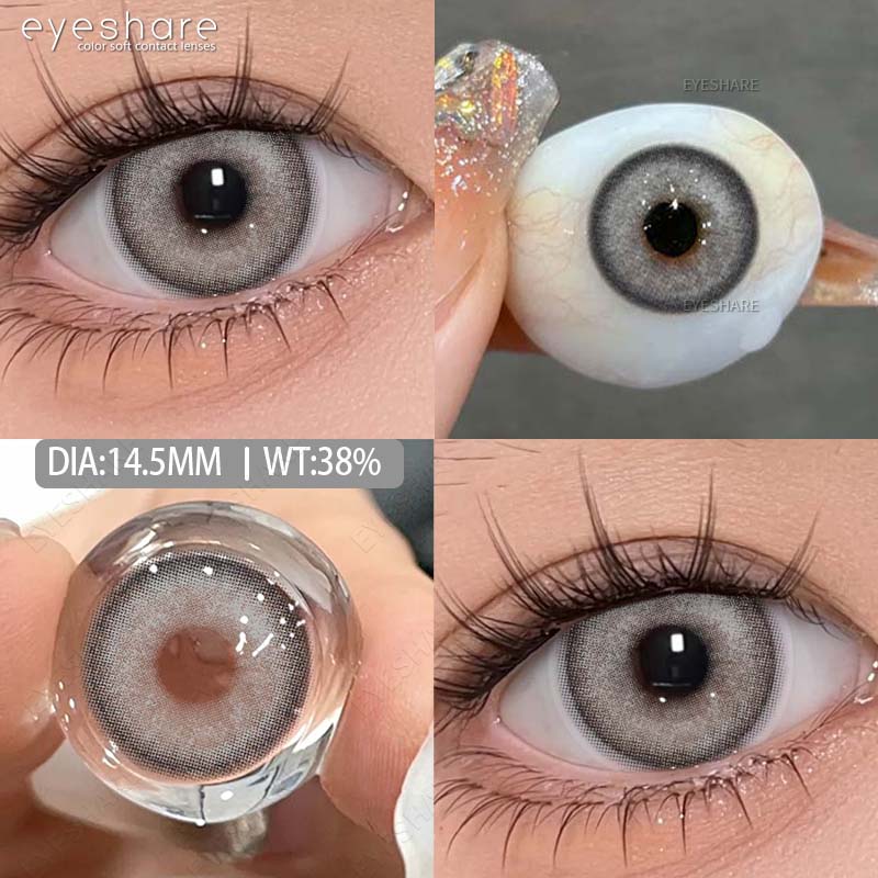 EYESHARE Colored Contact Lenses Fashion Light Blue Lenses Gray Color Lenses Dark Brown Natural Lenses Green Fashion Lenses 1 Pair