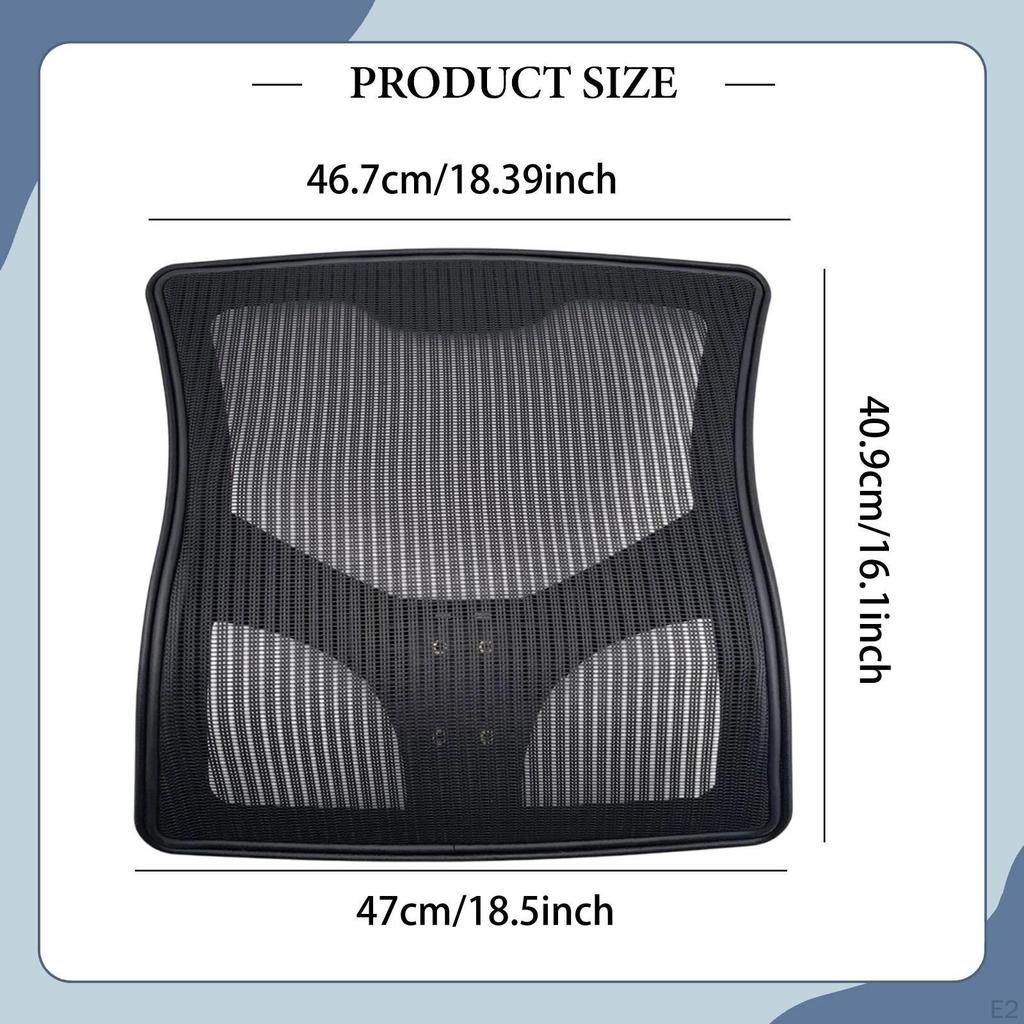 Exercise Bike Backrest Breathable Mesh Stationary Back Support Office Chair for Indoor