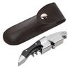 New Bottle Opener Leather Case Small Leather Bag Leather Wine Knife Set Wine Tool PU Bag(Black)