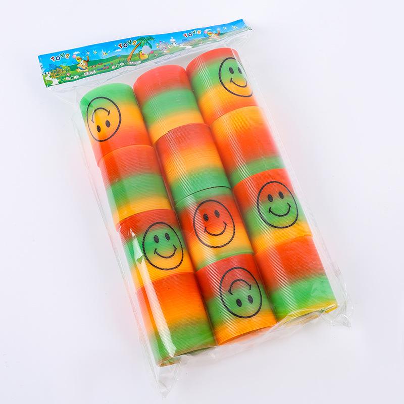

Rainbow Stacking Toy: 4.7*5.5CM Colorful 80s Nostalgic Elastic Rings