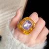 Candy Color Geometric Ring Y2K Classic Big Dome Plain Ring Acrylic Resin Ring  Girl