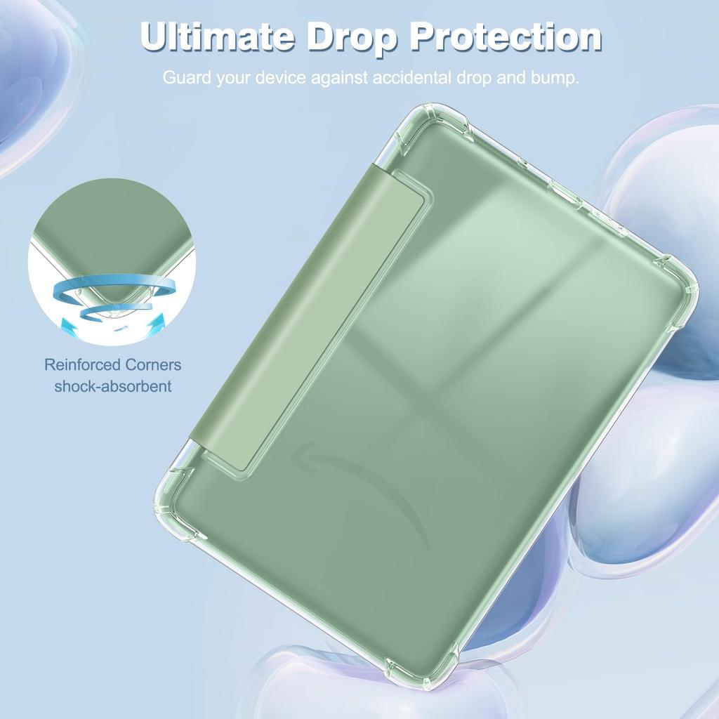 Fintie for Kindle 11th Generation Clear Case New Protective Cover with Transparent Back Lightweight and with Auto Function (2024/2022 Model, 6-inch),