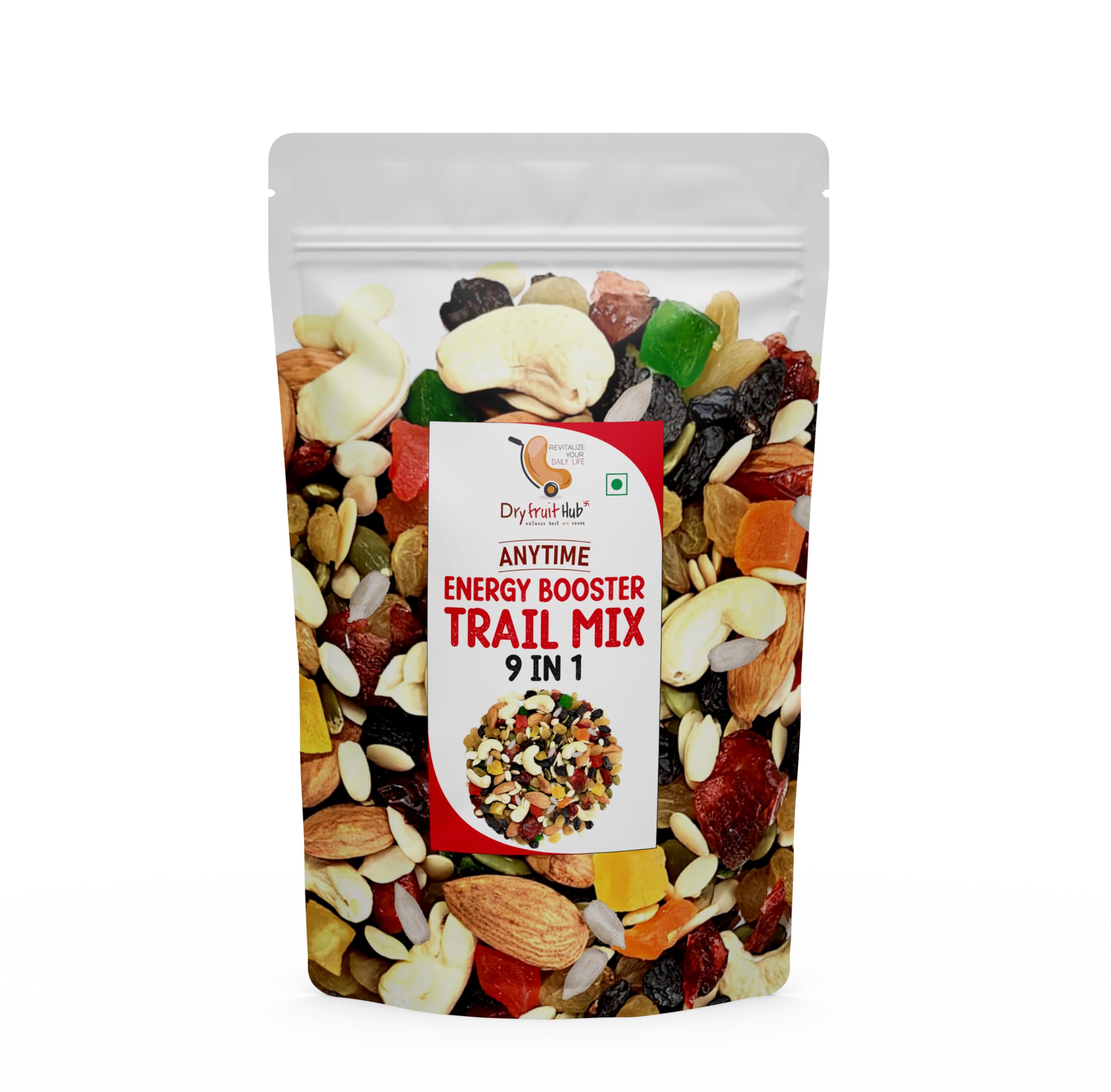 Dry Fruit Hub Anytime Energy Booster Trial Mix 900g | 9 In 1 Dry Fruits Mix | Seeds And Berries mix | Healthy Snacks | Cashews Nuts | Almonds | G