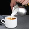 Set of 4 Convenient Milk Frothing Cup Small Milk Frothing Pitcher Stainless Steel Coffee Milk Pouring Jug for Coffee