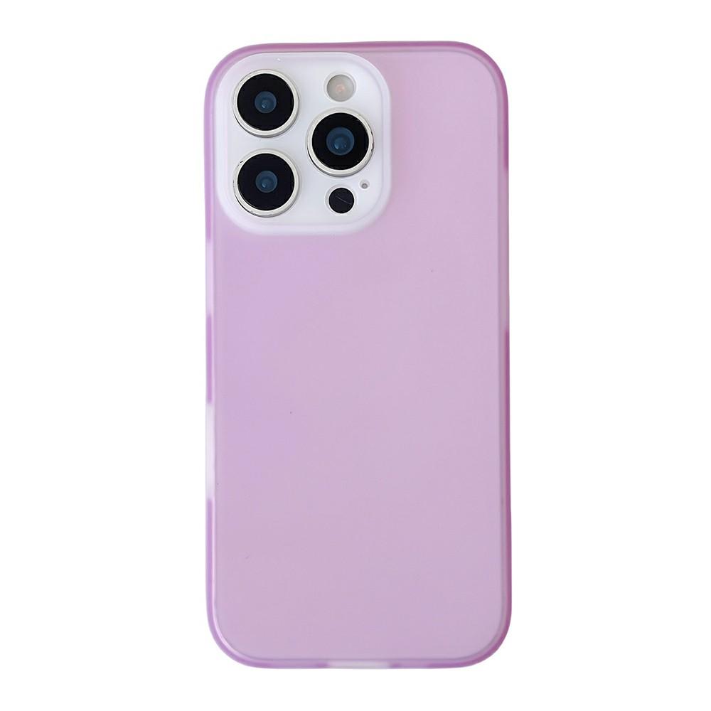 

For iPhone 16 Pro Case Slim Silicone Phone Back Cover Anti-Fingerprint Purple