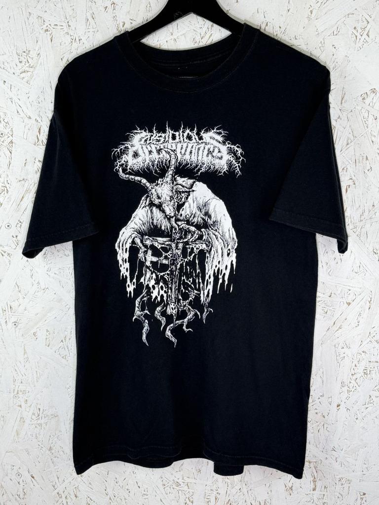 Insidious Decrepancy 2002 Brutal Death Metal Band T-Shirt Black Size XL Vintage Unisex T-Shirt