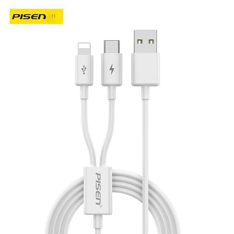 

Pinsheng Кабель для передачи данных 2-в-1 Многофункциональное зарядное устройство USB Type-c для Apple Huawei.