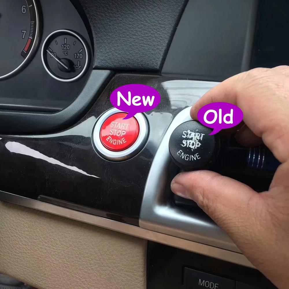 F01 F02 F10 F11 F06 F12 F15 F16 F25 F26 Auto Engine Start Stop Push Switch Button Cover For BMW 1 3 5 7 X1 X3 X4 X5 X6 F Series