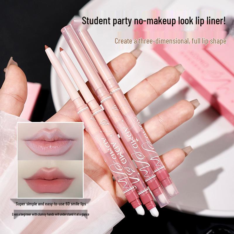 ADMD Dudu Lipstick & Lip Liner Set - Matte Velvet, Smudge-Resistant, Plumping, Long-lasting with Lip Brush & Sharpener.