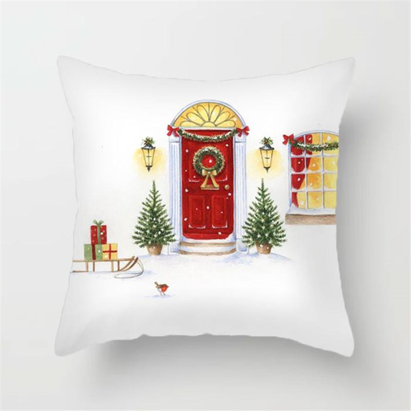 Christmas Pillow Cover New Cartoon Home Office Cushion Cover