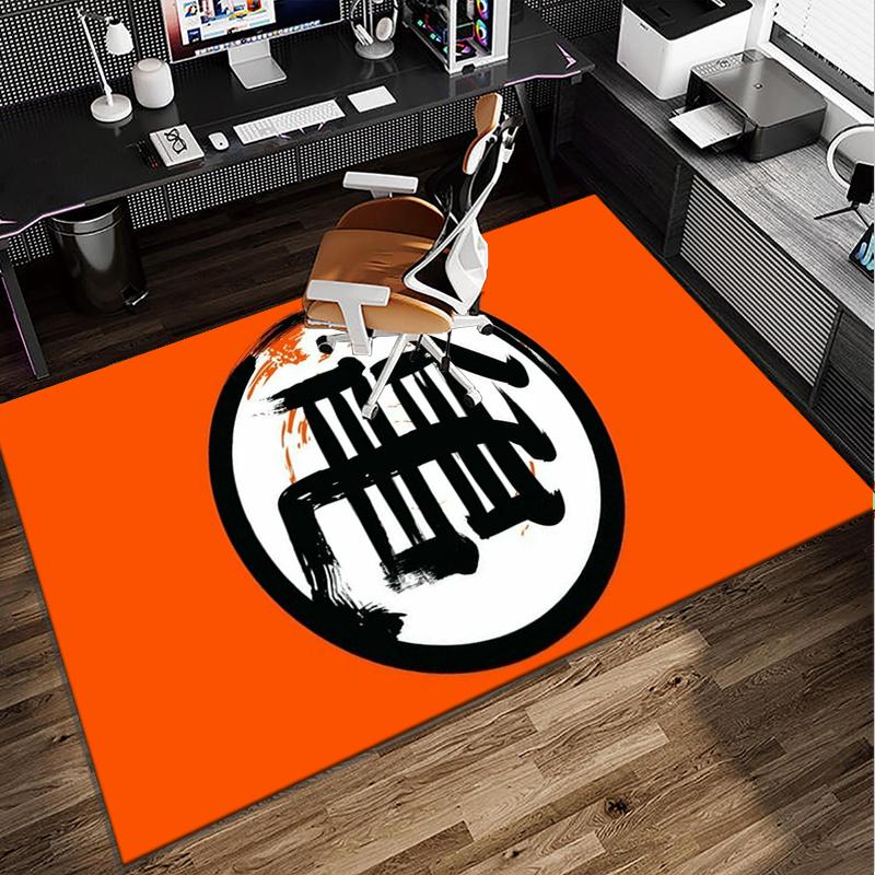 Goku Anime Office Rug Chair Mat, Game Carpet, Suitable for Front Door, Bedroom, Living Room, Desk, Holiday Gift