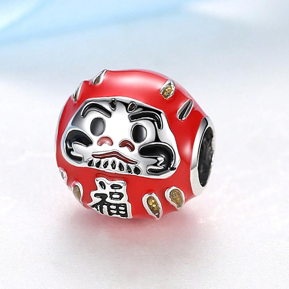 Original Copper Color Charms New Year Gift Lion Fortune Cat Doll Beads Fit Pan Brand Necklaces Bracelets Jewelry For Women