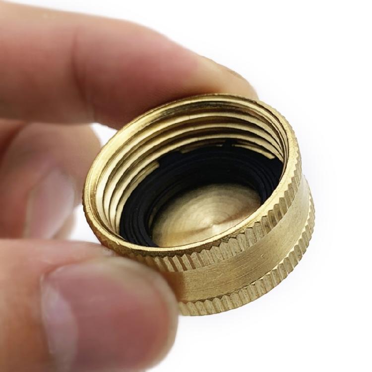 2/4Pcs Garden Hose Caps Brass Hose Garden Hose Connectors Brass Caps 3/4" Female