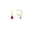 Luxenter Nyahau 18k Gold-plated Earrings with Purple Crystals