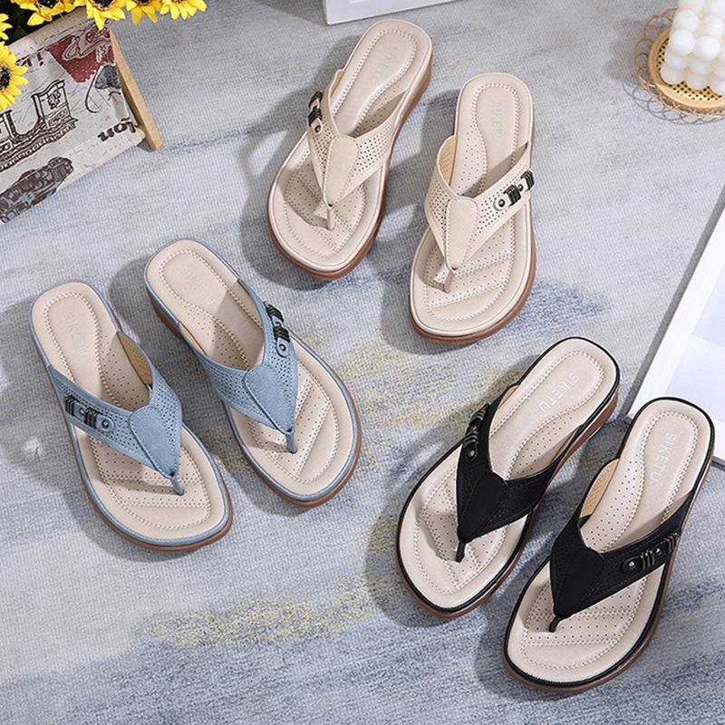 Scarpe Estive 2026 Sandali Donna Piatte Vacanza Marca Sandali da Donna Stile Boemo Nero Blu Taglia Grande 42