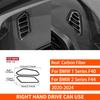 For BMW 1 2 Series F40 F44 -2024 Real Carbon Fiber Stickers Trument Defogger Vent Panel Car Accessories Ide Decorative