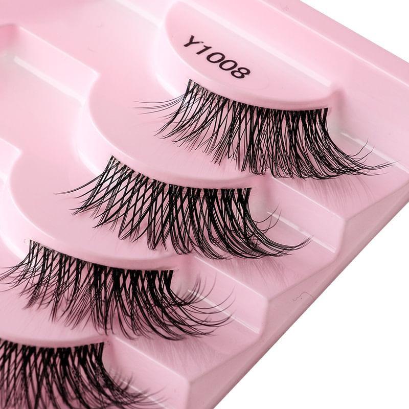 Lashie - Set of 10 Pairs: Volume Criscross Half False Eyelashes