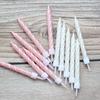 Large 6-pack Thread Candle Pearlescent White Pink Sucking Spiral Romantic Party Birthday Candle