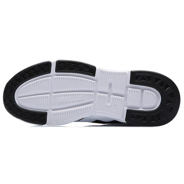 Li Ning 001 Slip Resistant Abrasion Resistant Low top Running Shoes Unisex White Black AGCR023-4