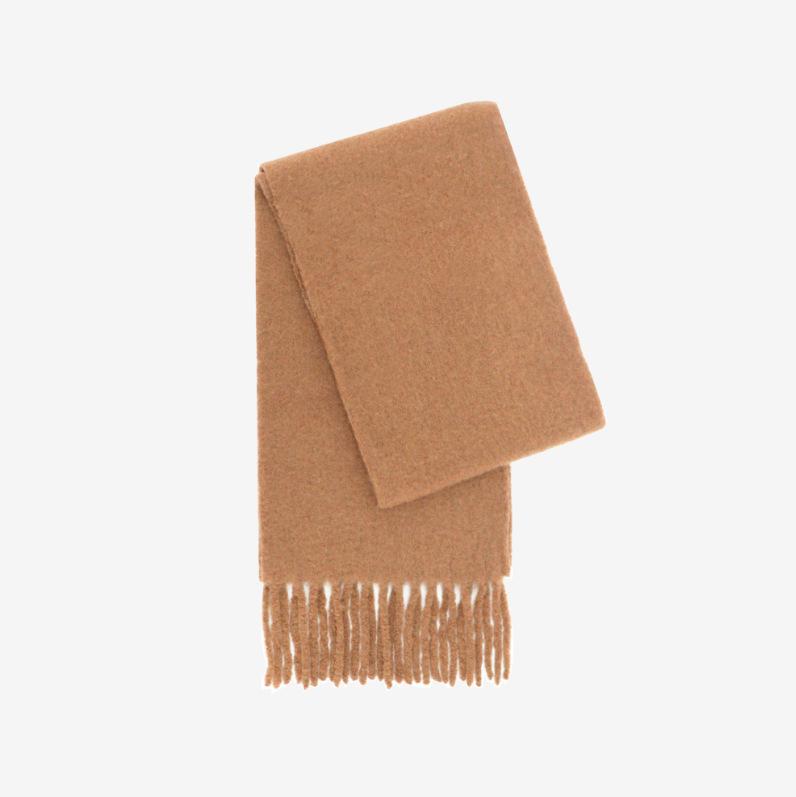 Circle yarn high-end wool scarf women's winter snow atmosphere scarf simple versatile long shawl